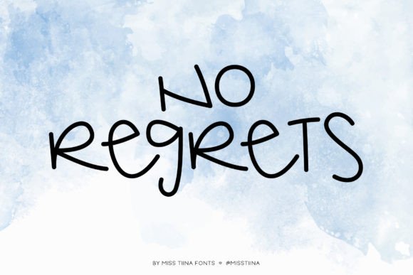 No Regrets: A Funky Script Handwritten Font for Makers