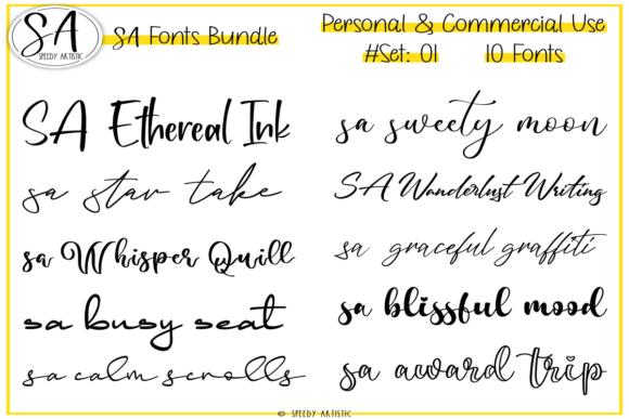 Script and Handwritten Bundle 1 for Makers