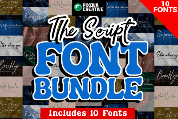 Script Bundle: 10 Elegant Fonts for Makers