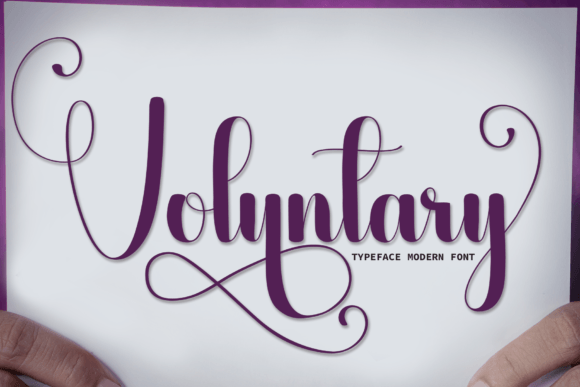 Voluntary: The Elegant Script Font for Modern Branding